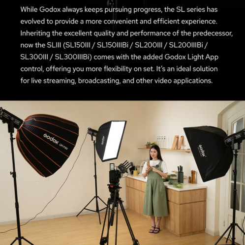 Lampe vidéo LED Godox SL300IIIBi 330W bicolore 2800K-6500K () SG97EU964-09