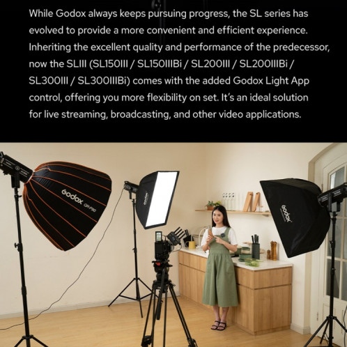 Lampe vidéo LED Godox SL150IIIBi 160W bicolore 2800K-6500K (prise UE) SG98EU1711-09