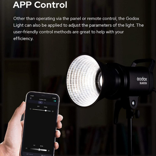 Lampe vidéo LED Godox SL60IIBi 75W bicolore 2800K-6500K () SG99EU795-09