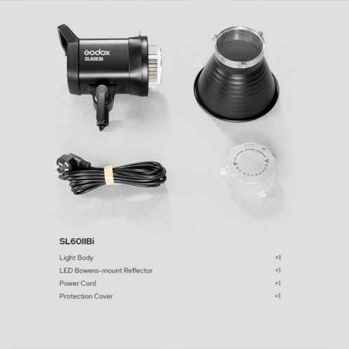 Lampe vidéo LED Godox SL60IIBi 75W bicolore 2800K-6500K () SG99EU795-09