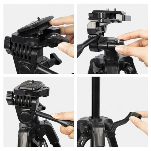 3366 Qualité 1.7m Téléphone portable Live Selfie Trépied DV SLR Support pour appareil photo (Noir) SH242B875-06