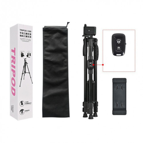 3388 1.3m Téléphone portable Live Selfie Trépied DV SLR Support pour appareil photo (Noir) SH243B1675-07