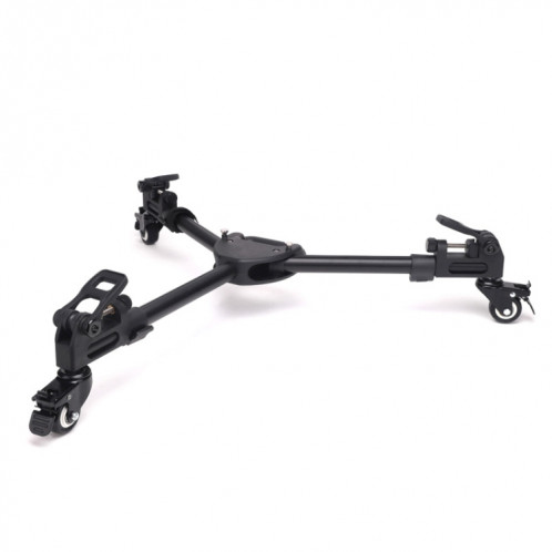Fotopro DW60 Appareil photo en alliage d'aluminium Big Foot Wheel Trépied Poulie Base (Noir) SF254B1163-012