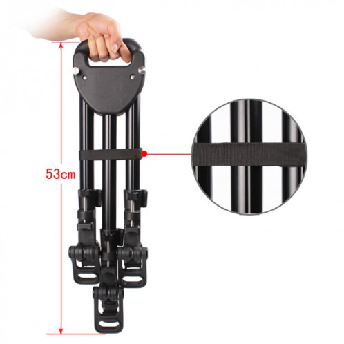 Fotopro DW60 Appareil photo en alliage d'aluminium Big Foot Wheel Trépied Poulie Base (Noir) SF254B1163-012