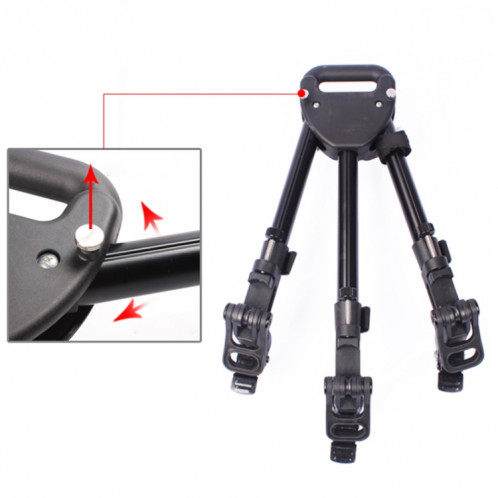 Fotopro DW60 Appareil photo en alliage d'aluminium Big Foot Wheel Trépied Poulie Base (Noir) SF254B1163-012