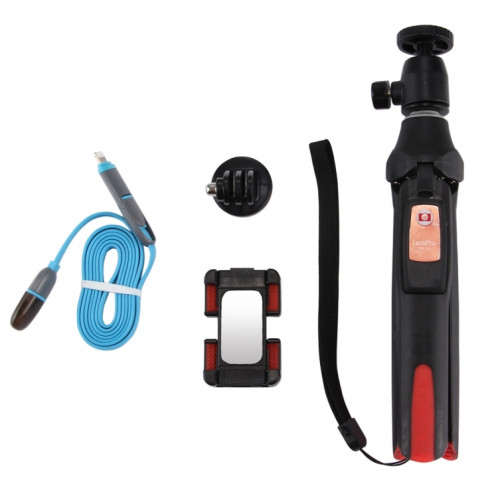 Support de trépied pliable à poignée 20-68cm Monopode d'extension de bâton Selfie multifonctionnel avec clip de téléphone et télécommande, Pour iPhone, Galaxy, Huawei, Xiaomi, HTC, Sony, Google et autres SH26341544-011