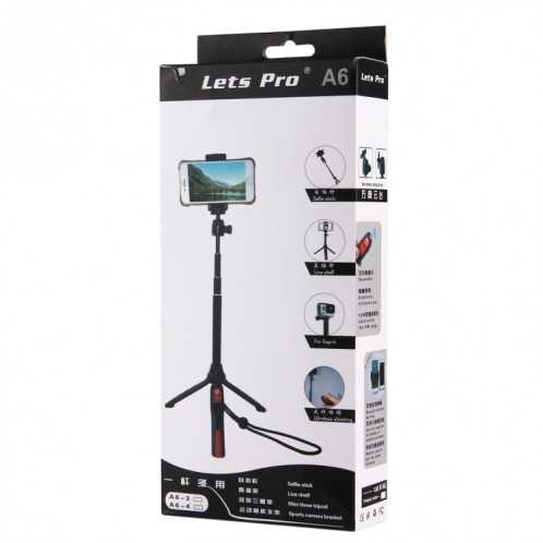 Support de trépied pliable à poignée 20-68cm Monopode d'extension de bâton Selfie multifonctionnel avec clip de téléphone et télécommande, Pour iPhone, Galaxy, Huawei, Xiaomi, HTC, Sony, Google et autres SH26341544-011