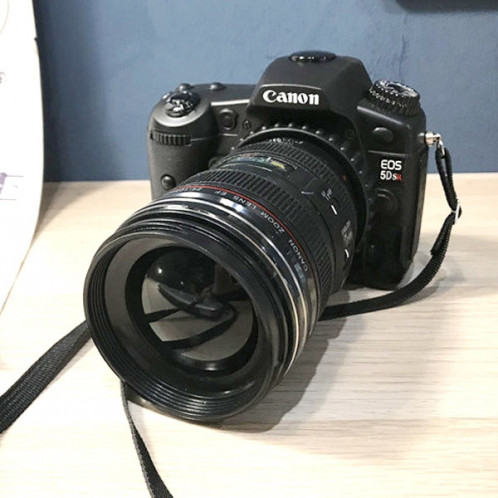 Accessoires de studio photo de modèle d'appareil photo reflex numérique factice non fonctionnel avec sangle pour Canon EOS 5DSR (noir) SH410B146-06