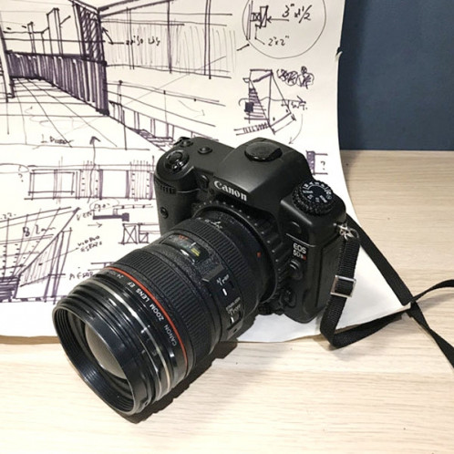 Accessoires de studio photo de modèle d'appareil photo reflex numérique factice non fonctionnel avec sangle pour Canon EOS 5DSR (noir) SH410B146-06