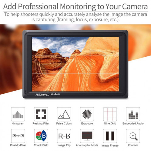 FEELWORLD FW279S 1920 × 1200 HDMI 7 pouces moniteur de terrain pour appareil photo SF36671735-012