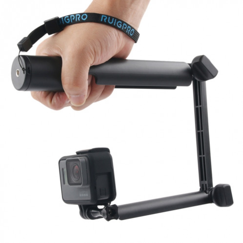 Monopode à 3 voies + Magic Mount Selfie Stick avec trépied pour GoPro HERO5 Session / 5/4 Session / 4/3 + / 3/2/1, Xiaoyi Sport caméras, Longueur: 24.5-63cm (Noir) SH101B1257-09