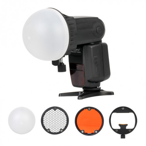 TRIOPO TR-08 Flash Speedlite Honeycomb Aimant Fixation Softbox Kits avec 4 x filtres de couleur magnétiques ST54671452-011
