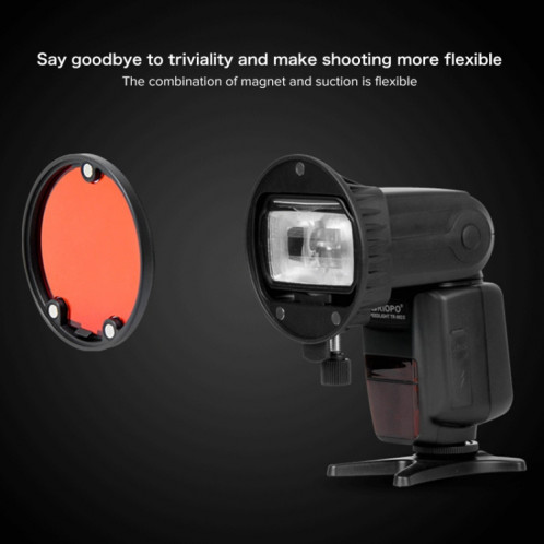 TRIOPO TR-08 Flash Speedlite Honeycomb Aimant Fixation Softbox Kits avec 4 x filtres de couleur magnétiques ST54671452-011