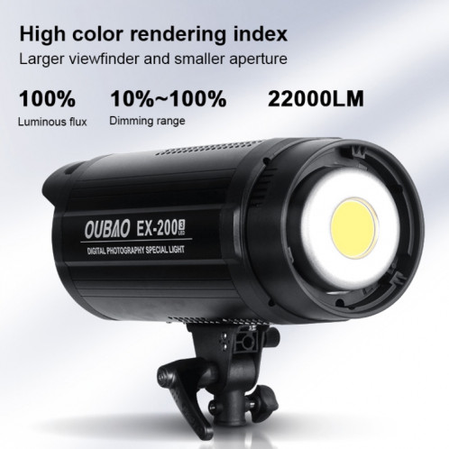 TRIOPO EX-200W Studio Flash intégré dissiper la chaleur système avec EX-200III LED lumière unique ST8016437-012