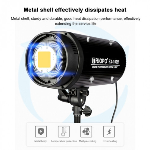 TRIOPO EX-150W Studio Flash intégré dissiper la chaleur système avec EX-150III LED lumière unique ST8017507-011