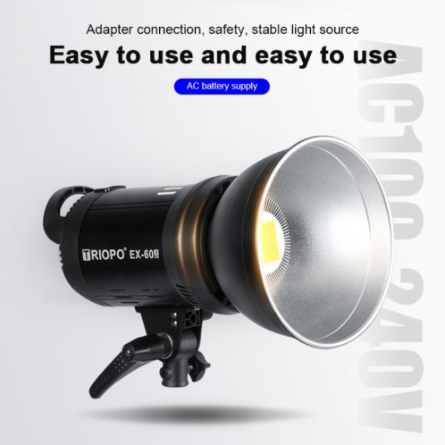 TRIOPO EX-60W Studio Flash intégré dissiper la chaleur système avec lumière unique LED EX-60III ST81261763-013
