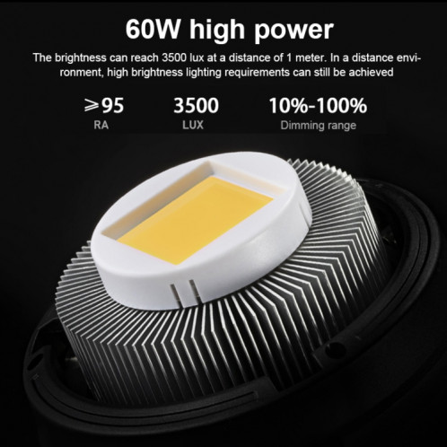 TRIOPO EX-60W Studio Flash intégré dissiper la chaleur système avec lumière unique LED EX-60III ST81261763-013
