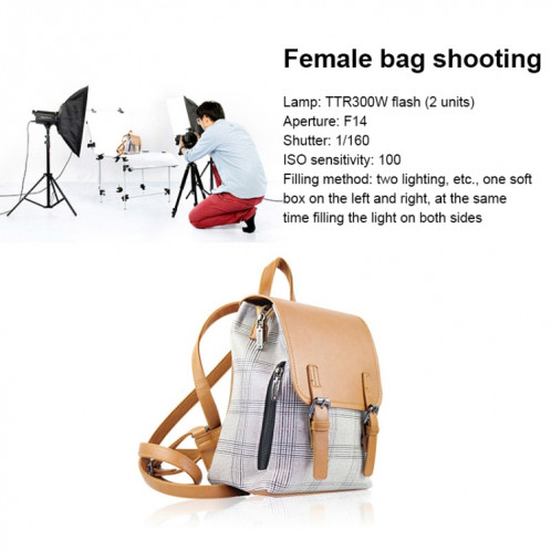 TRIOPO Oubao TTR300W 60x90cm Studio Softbox + support de trépied 2.8mi + 3x E27 150W ampoule photographie éclairage ensemble ST86221786-013