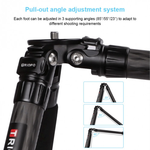 TRIOPO GS2808 caméscope photographie sans support de montage de trépied en Fiber de carbone axial avec rotule, charge: 15 KG ST86241329-012