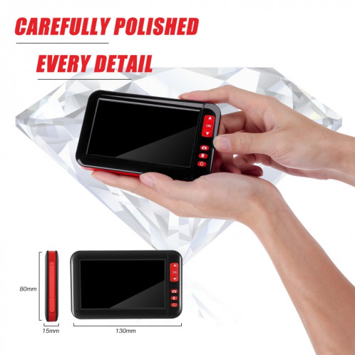 Endoscope d'inspection HD1080P P20 à écran de 4,3 pouces avec 8 LED, longueur : 10 m, diamètre de la lentille : 8 mm, ligne douce SH0075176-010