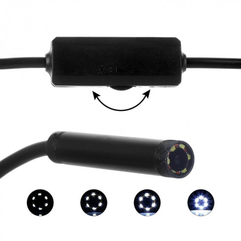 Endoscope de téléphone portable F99 HD, endoscope à tuyau étanche 8 mm, version Wifi, cordon flexible, longueur: 3,5 m (noir) SH113B1989-09