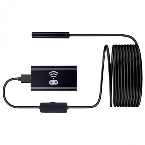 Endoscope de téléphone portable F99 HD, endoscope à tuyau étanche 8 mm, version Wifi, cordon flexible, longueur: 5 m (noir) SH114B1514-09