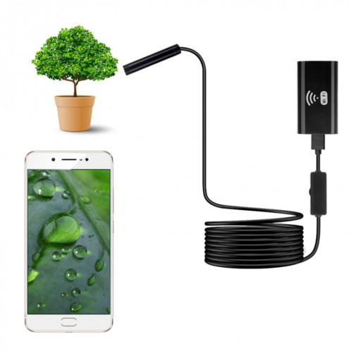 Endoscope de téléphone portable F99 HD, endoscope à tuyau étanche 8 mm, version Wifi, cordon flexible, longueur: 5 m (noir) SH114B1514-09