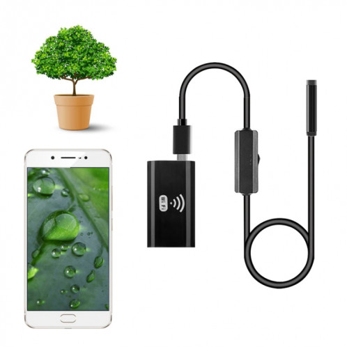 Endoscope de téléphone portable F99 HD, endoscope de tuyau étanche de 8 mm, version Wifi, câble, longueur: 1 m (noir) SH116B1600-09