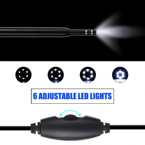 AN101 Otoscope domestique 5,5 mm Endoscope auriculaire trois en un Otoscope HD 30 W Otoscope visuel de prélèvement d'oreille (noir) SH122B229-08