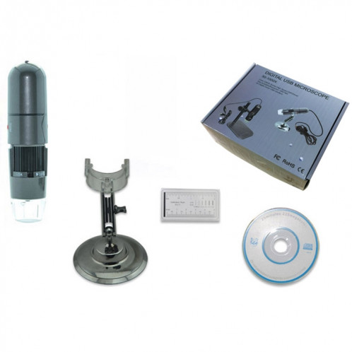 Capteur d'image 1000X Magnifier HD 0.3MP Microscope numérique USB 3 en 1 avec 8 LED et support professionnel SH25031102-06