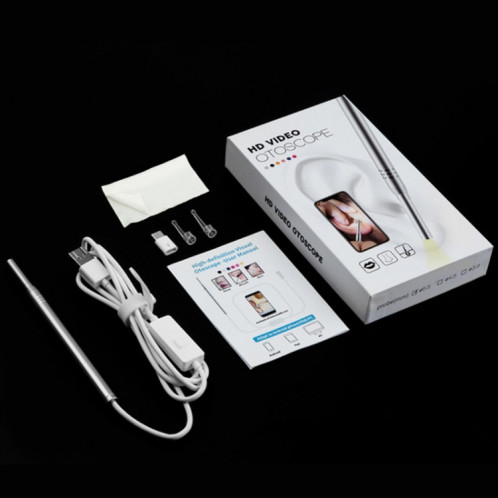 Endoscope d'endoscope de dent de nez d'oreille visuelle de 1MP HD avec 6 LED, diamètre de lentille: 5.5mm SH25121390-08