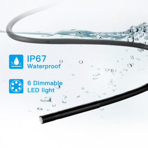 Caméra d'inspection d'endoscope F220 5.5mm HD 5.0MP WIFI avec 6 LED, longueur: 5m SH3121565-08