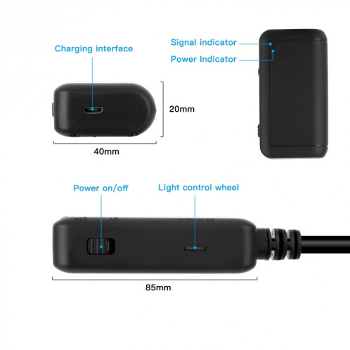 Caméra d'inspection d'endoscope F220 5.5mm HD 5.0MP WIFI avec 6 LED, longueur: 5m SH3121565-08