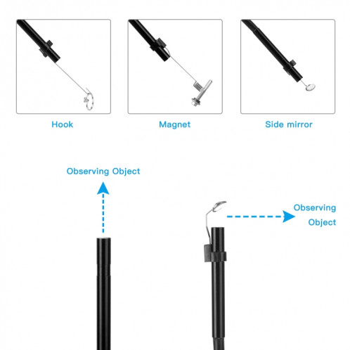 Caméra d'inspection d'endoscope F220 5.5mm HD 5.0MP WIFI avec 6 LED, longueur: 5m SH3121565-08