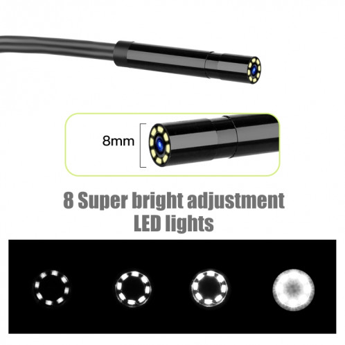 P30 8 mm IP67 étanche 4,3 pouces endoscope portable endoscope industriel à câble dur, longueur de câble : 10 m SH90421720-013