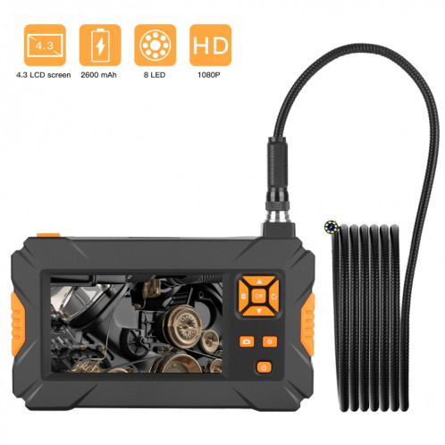 P30 8 mm IP67 étanche 4,3 pouces HD Portable endoscope serpent endoscope industriel, longueur de câble : 1 m SH9043969-013