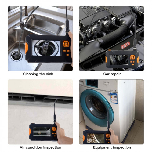 P30 8 mm IP67 étanche 4,3 pouces HD endoscope portable serpent endoscope industriel, longueur de câble : 5 m SH90451264-013