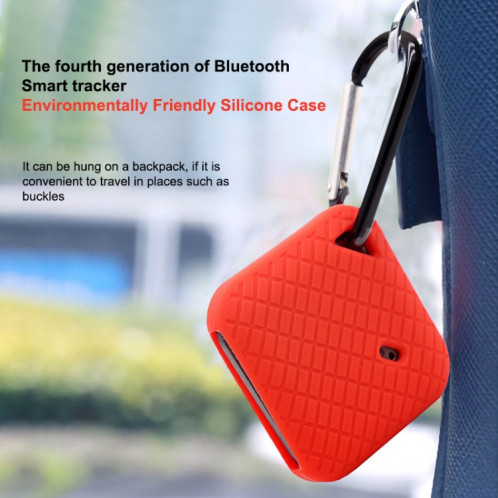 Étui de silicone Smart Tracker Bluetooth pour le sport de carreaux (bleu noir) SH27BL1890-07