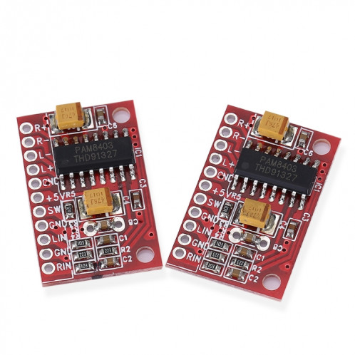 2 PCS LandaTianrui LDTR-WG0126 3W Amplificateur Conseil Audio (Rouge) S2104R922-04