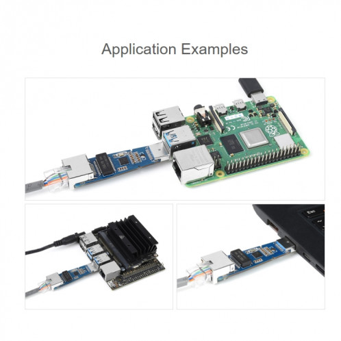 Waveshare USB 3.2 Gen1 au module Convertisseur Ethernet Gigabit, sans conducteur SW0157349-07
