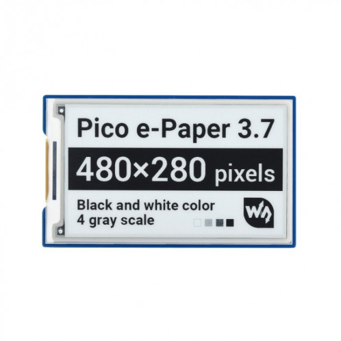 Module d'affichage d'affichage électronique E-Paper E-Paper 3,7 pouces 480x280 Pixel pour Raspberry Pi Pico, 4 Niveaux de gris, Interface SPI SW01661418-09