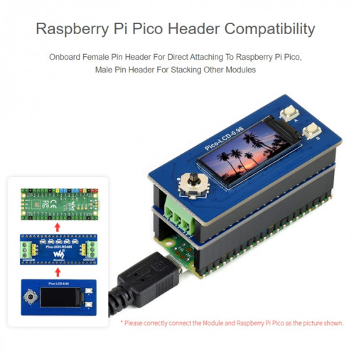 Module RS485 de WAVESHARE 2 canaux pour Raspberry Pi Pico, SP3485 émetteur-récepteur, UART à RS485 SW0171530-06