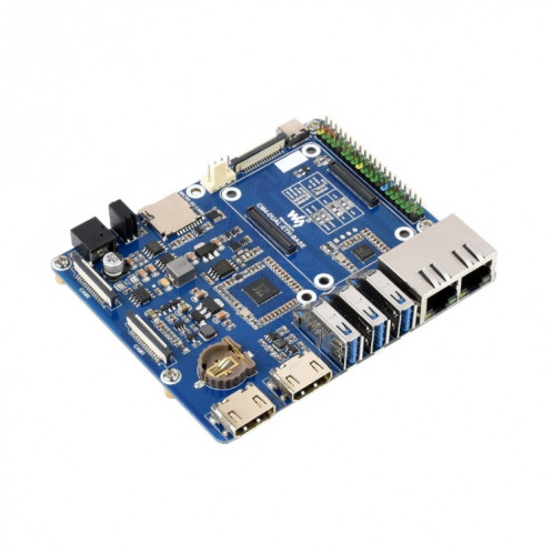 Pied de base Ethernet double Gigabit Module Waveeshare pour la framboise PI CM4 SW0175668-09