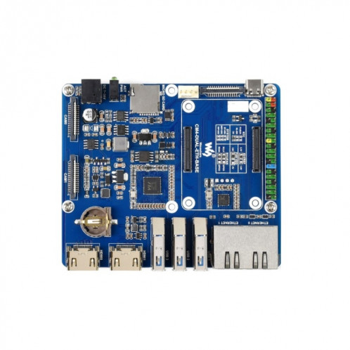 Pied de base Ethernet double Gigabit Module Waveeshare pour la framboise PI CM4 SW0175668-09