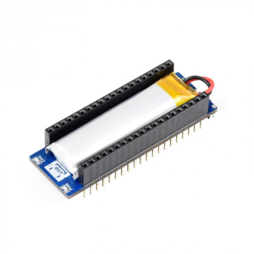 Module UPS WAVESHARE Fourniture d'alimentation ininterrompue 600mAh Li-PO Module de batterie LI-PO Panneau empilable pour Raspberry Pi Pico SW01791123-06