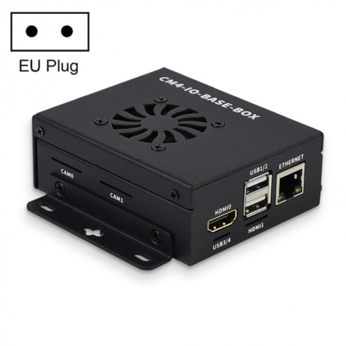 WAVESHARE MINI IO Board Lite Ver Mini-Ordinateur Boîte de base avec caisse en métal et ventilateur de refroidissement pour la framboise PI CM4 () SW83EU1515-010