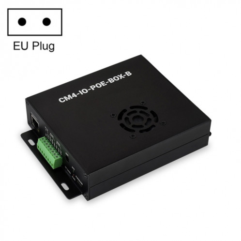 WAVESHARE POE Mini-Ordinateur de type B Base de base avec étui en métal et ventilateur de refroidissement pour la framboise PI CM4 () SW85EU1322-08