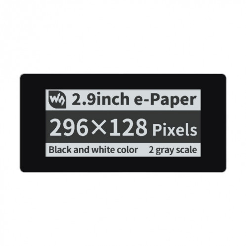 Waveshare 2.9 pouces 296 x 128 Module de papier E-Paper noir / blanc pour Raspberry Pi Pico, interface SPI SW0186860-05
