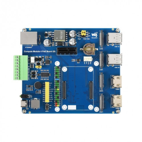 Module Compute Waveshare IO Board avec fonction PoE (type B) pour Raspberry PI toutes les variantes de cm4 SW0188141-010