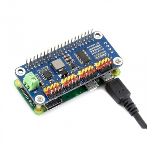 Chapeau de pilote d'asservisseur I2C à 16 canaux de Waveeshare à 16 canaux pour Raspberry PI SW019045-05